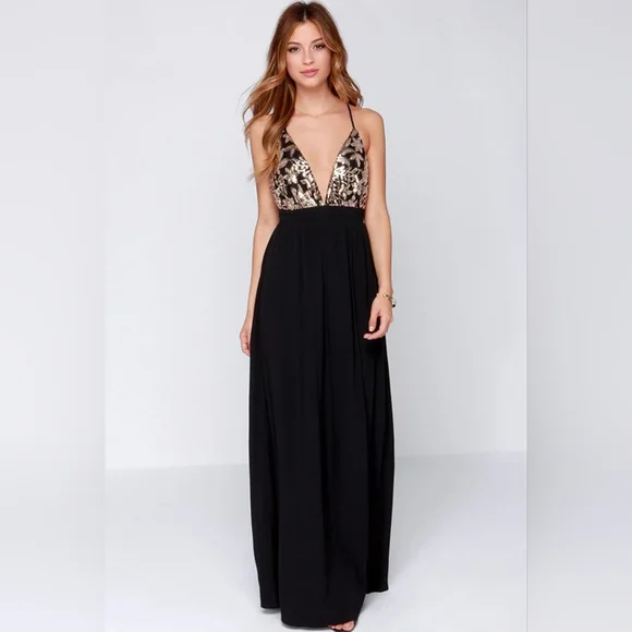 black and gold sequin bridesmaid dresses Black Sequin Bridesmaid Dress Sweetheart Halter Mismatched Wedding Par –  AnnaCustomDress main image 0